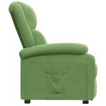 vidaXL Fauteuil inclinable vert clair velours