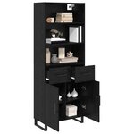 vidaXL Haut Armoire Chêne noir 69 5 x 34 x 180 cm Bois d'ingénierie