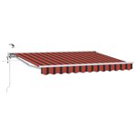 vidaXL Auvent rétractable électrique Orange  Noir et Blanc 3 5 x 2 5 m