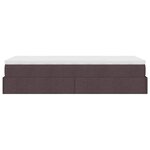vidaXL Cadre de lit ottoman avec matelas marron foncé 80x200 cm tissu