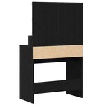 vidaXL Table de Toilette avec tiroir Chêne noir 80 x 41 x 134.5 cm