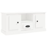 vidaXL Meuble TV blanc 100x35 5x45 cm bois d'ingénierie