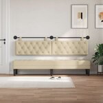 vidaXL Tête de lit suspendue Crème Tissu