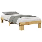vidaXL Cadre de lit sans matelas 80x200 cm bois massif de chêne
