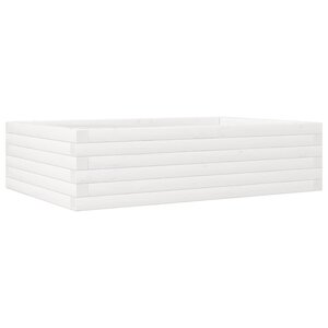 vidaXL Jardinière blanc 90x60x23 cm bois de pin massif