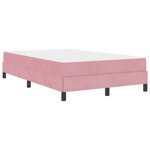 vidaXL Lit à ressorts avec matelas Rose 120 x 220 cm tissu