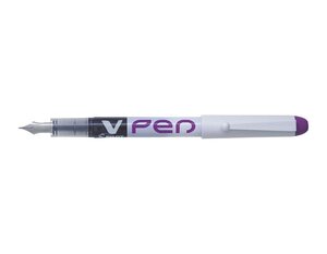 Stylo Plume Jetable V-Pen Effaçable Pointe moyenne Violet PILOT