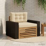 vidaXL Sofa de milieu extérieur Bois d'Acacia Massif Naturel