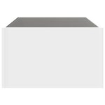 vidaXL Table basse avec LED infini blanc 90x50x30 cm