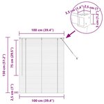 vidaXL Store de Fenêtre avec des rideaux Argent Aluminium