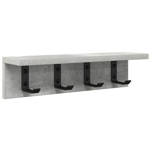 vidaXL Porte-manteau mural Gris béton 40 x 10 5 x 10 5 cm