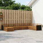 vidaXL Ensemble de canapés d'extérieur 8 Pièces Naturel