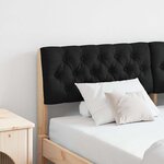 vidaXL Tête de lit capitonnée Noir 140 cm Pin massif