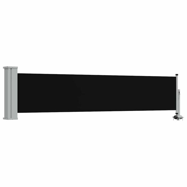 vidaXL Auvent latéral rétractable de patio 60x300 cm Noir