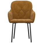 vidaXL Chaises à manger lot de 2 Marron Velours