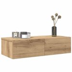 vidaXL Étagère murale avec tiroirs chêne artisanal bois d'ingénierie