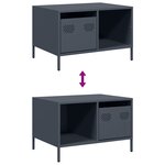 vidaXL Table basse anthracite 68 5x50x43 5 cm acier laminé à froid
