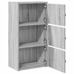 vidaXL Bibliothèque sonoma gris 40x24x77 cm bois d'ingénierie