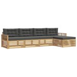vidaXL Ensemble de canapés d'extérieur 5 pc Blanc et anthracite