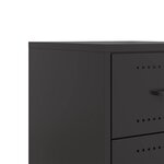 vidaXL Tables de chevet 2 Pièces noir 36x39x43 5 cm acier