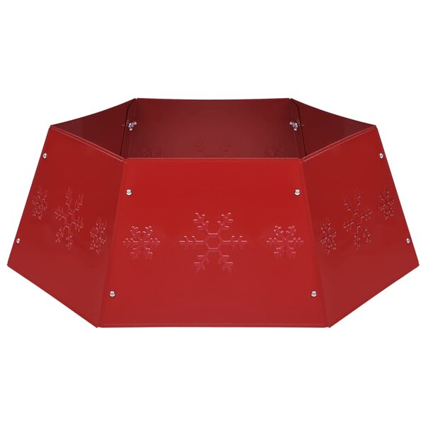 vidaXL Jupe de sapin de Noël Rouge Ø68x25 cm