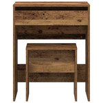 vidaXL Coiffeuse Bois Ancien 60 x 40 x 75 cm Bois d'ingénierie