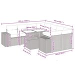 vidaXL Salon de jardin avec coussins 9 Pièces noir résine tressée acacia