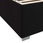 vidaXL Cadre de lit avec matelas Noir 180 x 200 cm tissu