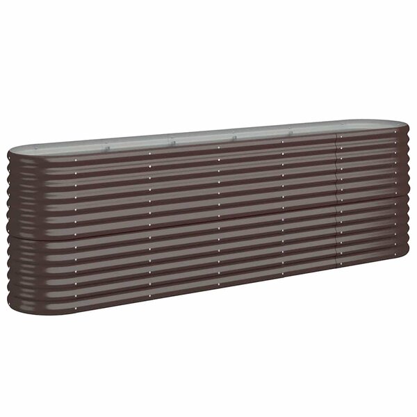 vidaXL Lit surélevé de jardin Acier galvanisé marron