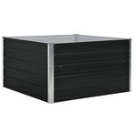vidaXL Jardinière 100 x 100 x 45 cm Acier galvanisé Anthracite