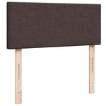 vidaXL Sommier à lattes de lit et matelas marron foncé 120x190cm tissu