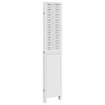 vidaXL Cloison de séparation 4 panneaux blanc bois de paulownia massif