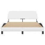 vidaXL Cadre de lit Dover blanc 140x200 cm similicuir
