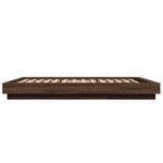vidaXL Cadre de lit chêne marron 120x190 cm bois d'ingénierie