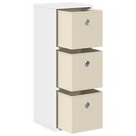 vidaXL Buffet avec tiroir Blanc 25 5 x 22 x 69 5 cm