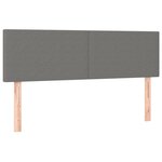vidaXL Sommier à lattes de lit avec matelas Gris foncé 140x190cm Tissu