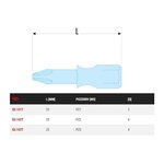 Embout high perf série 1 Facom pour vis cruciformes Pozidriv ED102T