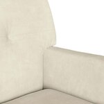vidaXL Banc Chesterfield Crème 112 x 65.5 x 75 cm Velours