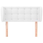 vidaXL Tête de lit avec oreilles Blanc 93x23x78/88 cm Similicuir