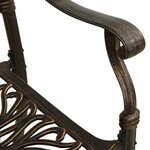 vidaXL Ensemble manger de jardin 5 Pièces bronze aluminium coulé