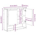 vidaXL Armoire Miroir de Salle de Bain Bois ancien 65 x 20 x 60 cm