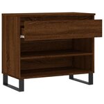vidaXL Armoire à chaussures Chêne marron 70x36x60 cm Bois d'ingénierie