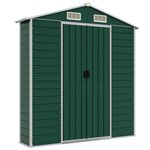 vidaXL Abri de jardin vert 191x810x198 cm acier galvanisé