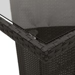 vidaXL Ensemble à manger de jardin coussins 7Pièces Noir Résine tressée
