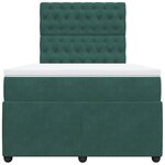 vidaXL Sommier à lattes de lit avec matelas vert foncé 120x190 cm