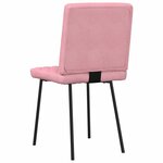 vidaXL Chaises à manger lot de 4 Rose Velours