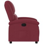 vidaXL Fauteuil inclinable Rouge bordeaux Tissu