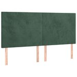 vidaXL Tête de lit à LED Vert foncé 200x5x118/128 cm Velours