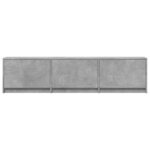 vidaXL Meuble TV avec LED Béton 165 x 34 x 40 cm Bois d'ingénierie