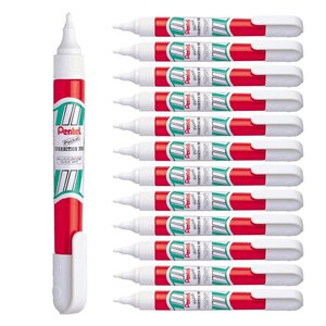 Stylo de correction liquide  pointe plastique  7 ml x 12 PENTEL